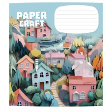 Зошит учнівський "Paper craft" 012-3354C-2 в косу лінію, 12 аркушів (012-3354C-2)