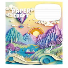 Зошит учнівський "Paper craft" 012-3354C-4 в косу лінію, 12 аркушів (012-3354C-4)