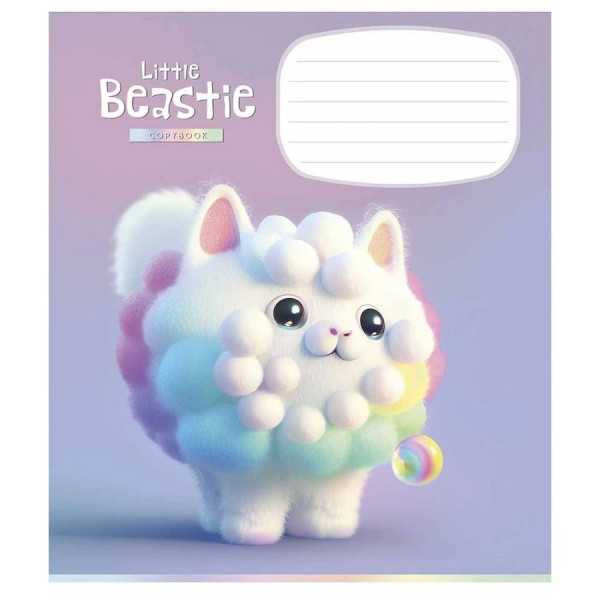 Зошит учнівський "Little beastie" 012-3248C-1 в косу лінію, 12 аркушів (012-3248C-1)