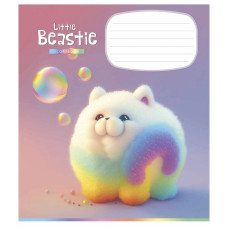 Зошит учнівський "Little beastie" 012-3248C-3 в косу лінію, 12 аркушів (012-3248C-3)