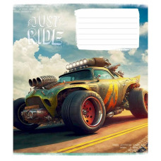 Зошит учнівський "Offroad masters" 012-3287C-3 в косу лінію, 12 аркушів (012-3287C-3)