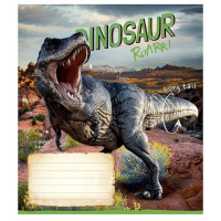 Зошит учнівський "Jurassic world" 012-3310C-1 в косу лінію, 12 аркушів (012-3310C-1)