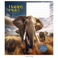 Зошит учнівський "Wild selfie" 012-3352K-1 в клітку, 12 аркушів (012-3352K-1)