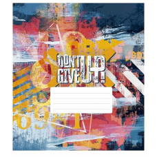 Зошит учнівський "Dont Give Up" 036-3314K-4 в клітку, 36 аркушів (036-3314K-4)