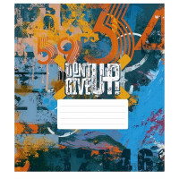 Зошит учнівський "Dont Give Up" 036-3314K-5 в клітку, 36 аркушів (036-3314K-5)