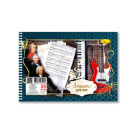 Зошит для нот "Classic Music" А5 МЗ-П5-20-4, 20 аркушів, лаковка, пружина (МЗ-П5-20-4)