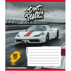 Зошит учнівський "Без паніки" 012-510164C-4 в косу лінію, 12 аркушів (012-510164C-4)