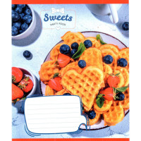 Зошит учнівський "Солодкі серця" 012-500325K-4 в клітинку, 12 аркушів (959050) (012-500325K-4)