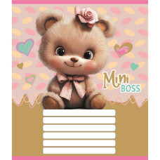 Зошит учнівський "Міні ведмедики" 012-510157C-1 в косу лінію, 12 аркушів (959051) (012-510157C-1)