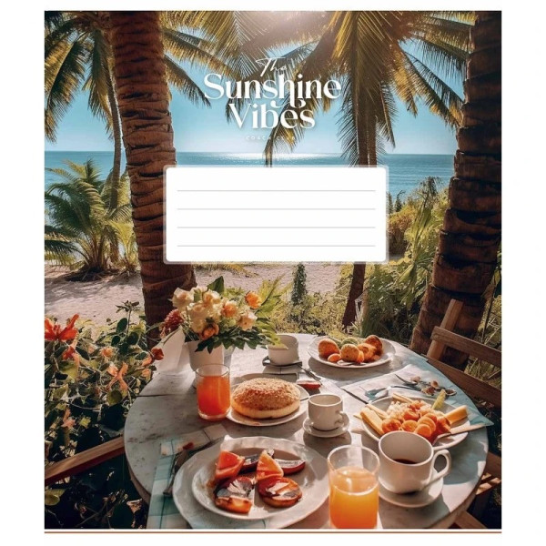 Зошит загальний "Sunshine vibes" 036-3319L-4 у лінію, 36 аркушів (036-3319L-4)