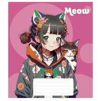 Зошит загальний "Kawaii" 048-3302K-4 в клітинку, 48 аркушів (048-3302K-4)