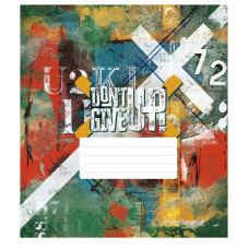 Зошит загальний "Dont Give Up" 048-3314K-2 в клітинку, 48 аркушів (048-3314K-2)