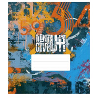 Зошит загальний "Dont Give Up" 048-3314K-3 в клітинку, 48 аркушів (048-3314K-3)