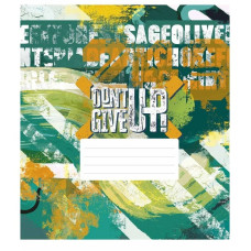 Зошит загальний "Dont Give Up" 048-3314K-4 в клітинку, 48 аркушів (048-3314K-4)