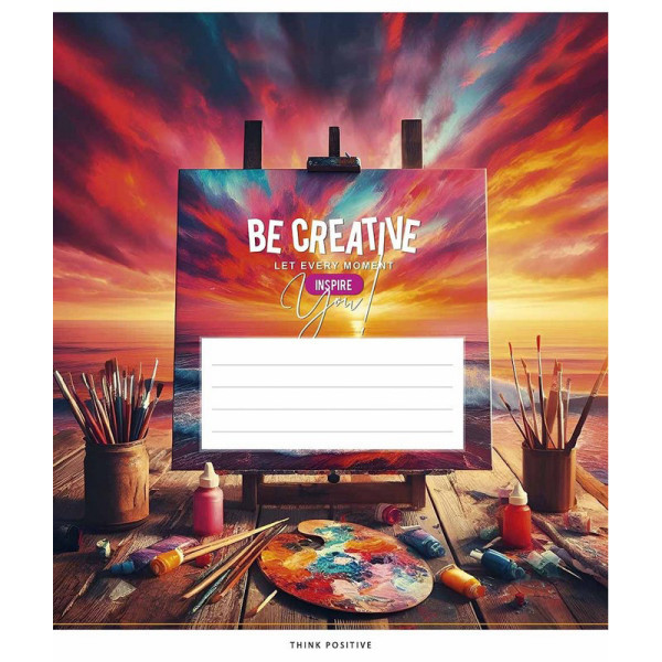 Зошит загальний "Be Creative" 048-3399K-4 в клітинку, 48 аркушів (048-3399K-4)