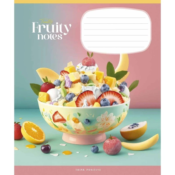 Зошит загальний "Fruity heaven" 048-3409K-3 в клітинку, 48 аркушів (048-3409K-3)