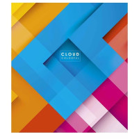 Зошит загальний "Cloud colorful" 048-3161K-1 в клітинку, 48 аркушів (048-3161K-1)