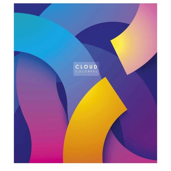 Зошит загальний "Cloud colorful" 048-3161K-3 в клітинку, 48 аркушів (048-3161K-3)