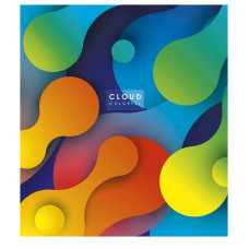 Зошит загальний "Cloud colorful" 048-3161K-5 в клітинку, 48 аркушів (048-3161K-5)