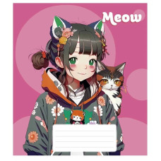 Зошит загальний "Kawaii" 048-3302L-4  у лінію, 48 аркушів (048-3302L-4)