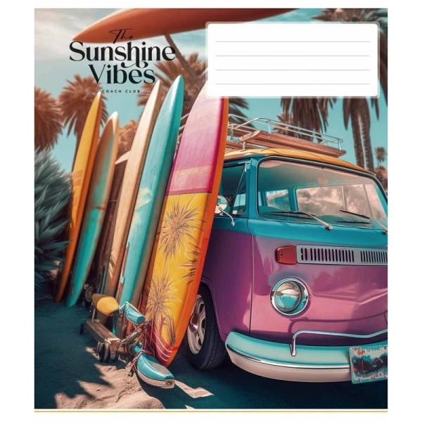 Зошит загальний "Sunshine vibes" 048-3319L-2 у лінію, 48 аркушів (048-3319L-2)