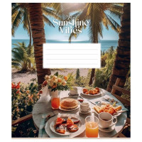 Зошит загальний "Sunshine vibes" 048-3319L-4 у лінію, 48 аркушів (048-3319L-4)