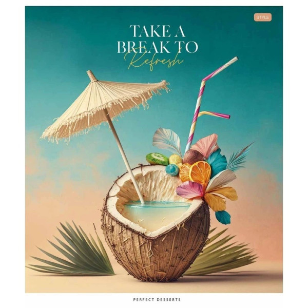 Зошит загальний "Juicy world" 048-3281L-2 у лінію, 48 аркушів (048-3281L-2)