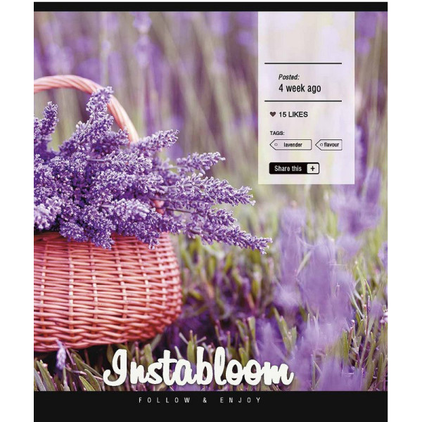 Зошит загальний "Insta life" 096-3389K-5 в клітинку, 96 аркушів (096-3389K-5)