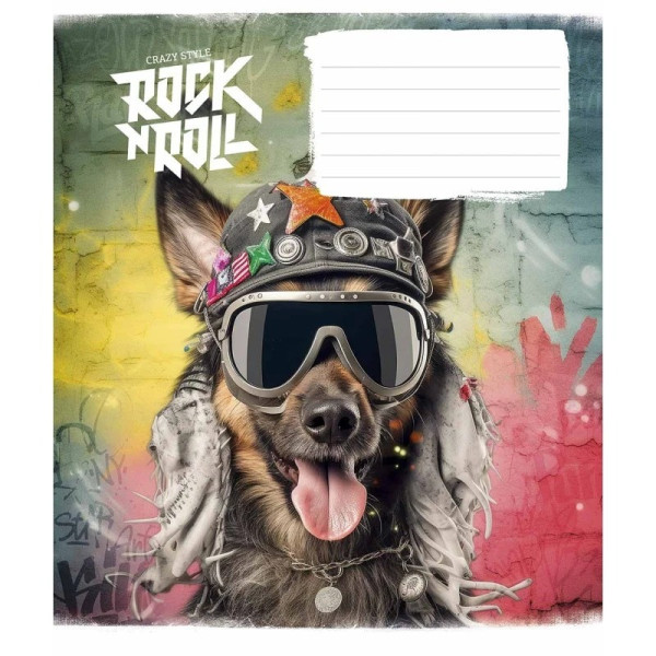 Зошит учнівський "Rock star" 012-3277K-1 в клітинку, 12 аркушів (012-3277K-1)