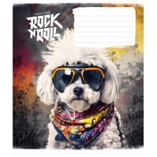 Зошит учнівський "Rock star" 012-3277K-5 в клітинку, 12 аркушів (012-3277K-5)