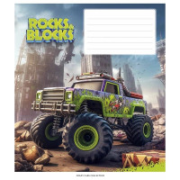 Зошит учнівський "Rocks&Blocks" 012-3280K-2 в клітинку, 12 аркушів (012-3280K-2)
