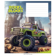 Зошит учнівський "Rocks&Blocks" 012-3280K-2 в клітинку, 12 аркушів (012-3280K-2)