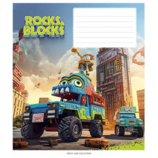 Зошит учнівський "Rocks&Blocks" 012-3280K-3 в клітинку, 12 аркушів (012-3280K-3)