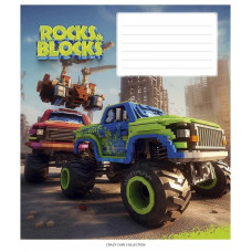 Зошит учнівський "Rocks&Blocks" 012-3280K-5 в клітинку, 12 аркушів (012-3280K-5)