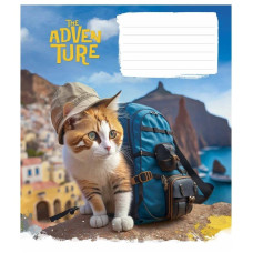 Зошит учнівський "Best adventure" 012-3285K-1 в клітинку, 12 аркушів (012-3285K-1)