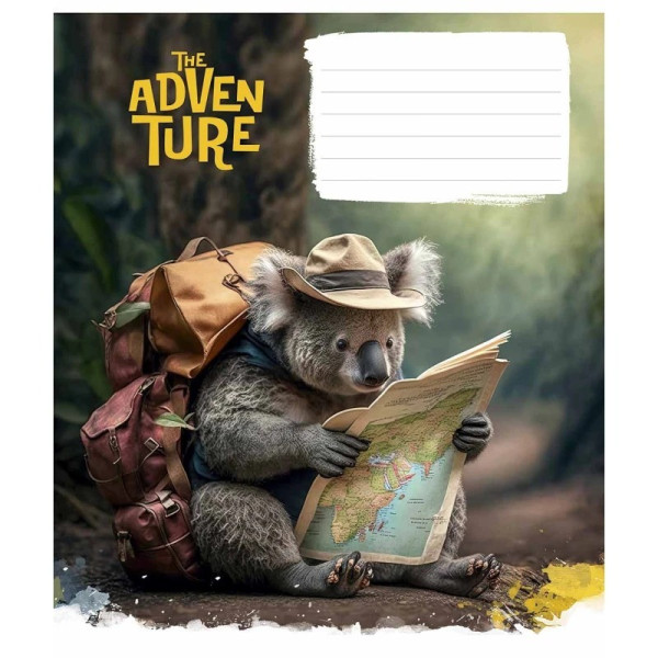 Зошит учнівський "Best adventure" 012-3285K-4 в клітинку, 12 аркушів (012-3285K-4)