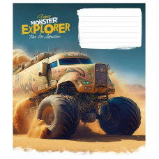 Зошит учнівський "Super Monster" 012-3293K-2 в клітинку, 12 аркушів (012-3293K-2)