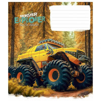 Зошит учнівський "Super Monster" 012-3293K-4 в клітинку, 12 аркушів (012-3293K-4)