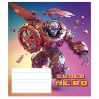 Зошит учнівський "Super hero" 012-3298K-1 в клітинку, 12 аркушів (012-3298K-1)