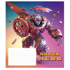 Зошит учнівський "Super hero" 012-3298K-1 в клітинку, 12 аркушів (012-3298K-1)