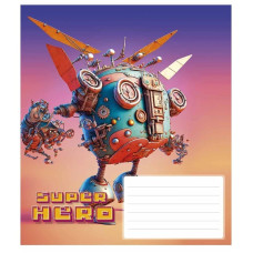 Зошит учнівський "Super hero" 012-3298K-2 в клітинку, 12 аркушів (012-3298K-2)