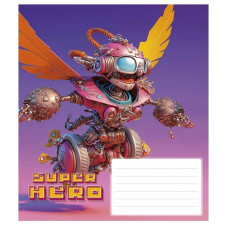 Зошит учнівський "Super hero" 012-3298K-3 в клітинку, 12 аркушів (012-3298K-3)
