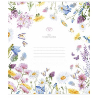 Зошит учнівський "Tender Garden" 012-3378K-1 в клітинку, 12 аркушів (012-3378K-1)