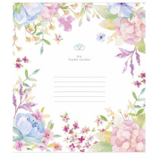 Зошит учнівський "Tender Garden" 012-3378K-4 в клітинку, 12 аркушів (012-3378K-4)