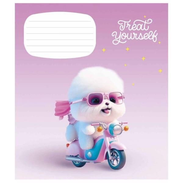 Зошит учнівський "Cute little animals" 012-3333K-3 в клітинку, 12 аркушів (012-3333K-3)