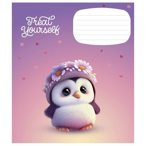 Зошит учнівський "Cute little animals" 012-3333K-4 в клітинку, 12 аркушів (012-3333K-4)