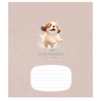 Зошит учнівський "Cute friends" 012-3292K-1 в клітинку, 12 аркушів (012-3292K-1)