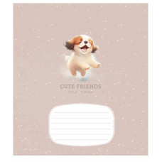 Зошит учнівський "Cute friends" 012-3292K-1 в клітинку, 12 аркушів (012-3292K-1)
