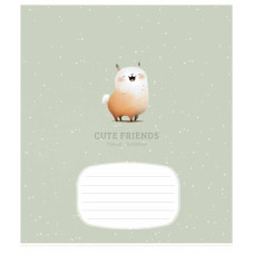 Зошит учнівський "Cute friends" 012-3292K-2 в клітинку, 12 аркушів (012-3292K-2)