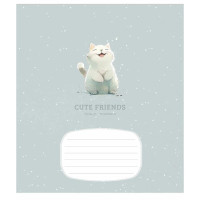 Зошит учнівський "Cute friends" 012-3292K-5 в клітинку, 12 аркушів (012-3292K-5)